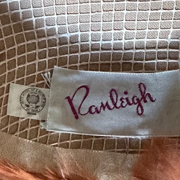 REFINED 1960s' HAT COVERED IN RUST COLORED FEATHERS